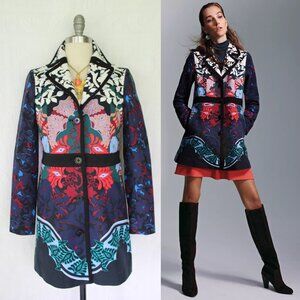 Anthropologie ELEVENSES Florilege Coat karelia duster jacket floral medallion 4